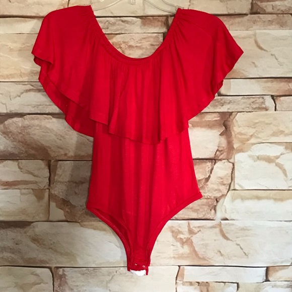 Off the shoulder short sleeve womens bodysuit NWT - Picture 2 of 2